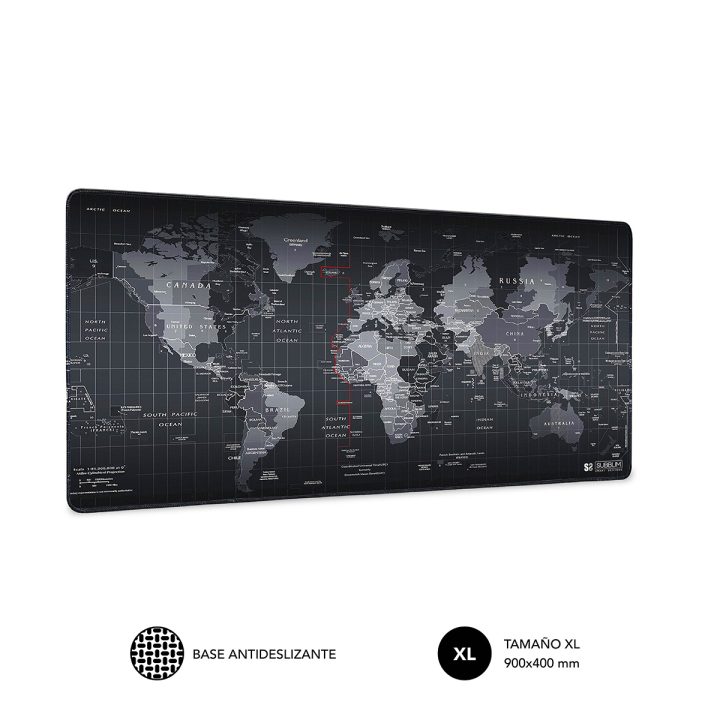 Subblim World XL Gaming Mouse Pad 90x40 cm Non-Slip (SUB-MP-01PUW01)