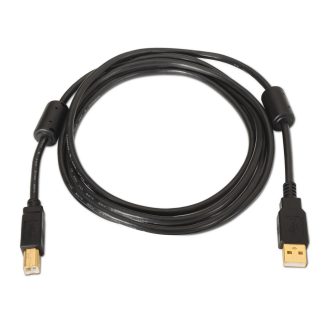 AISENS A101-0011 cabo USB USB 2.0 5 m USB A USB B Preto