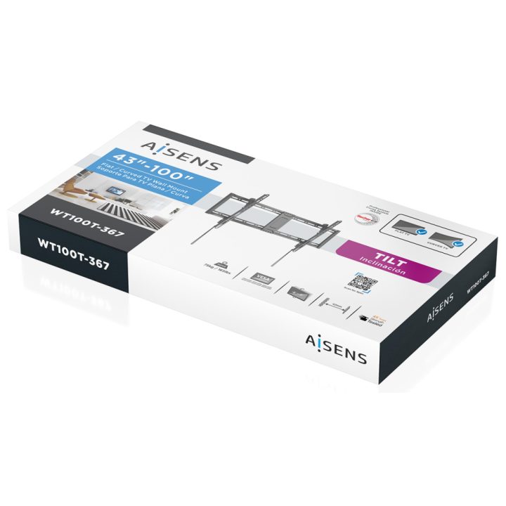 AISENS Suporte Eco Inclinável Para Monitor/TV 75kg de 43"-100", Preto