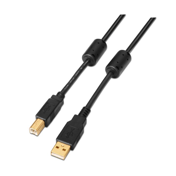 AISENS A101-0011 USB 2.0 Cable 5 m USB A USB B Black