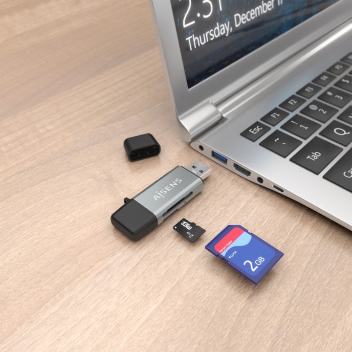 AISENS Leitor de Cartões SD, Micro SD, MMC, RS-MMC, MMC Micro, USB-A…