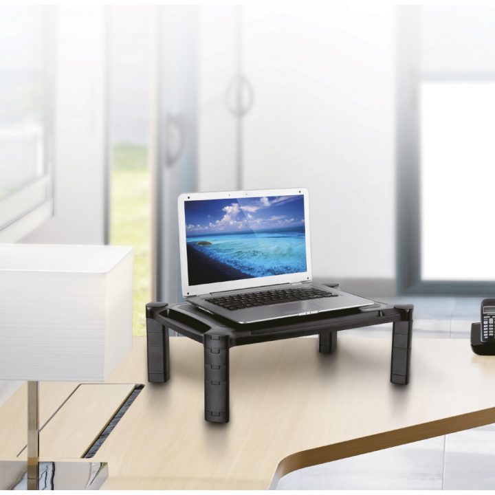 AISENS XL Monitor/Laptop Riser Stand, Black