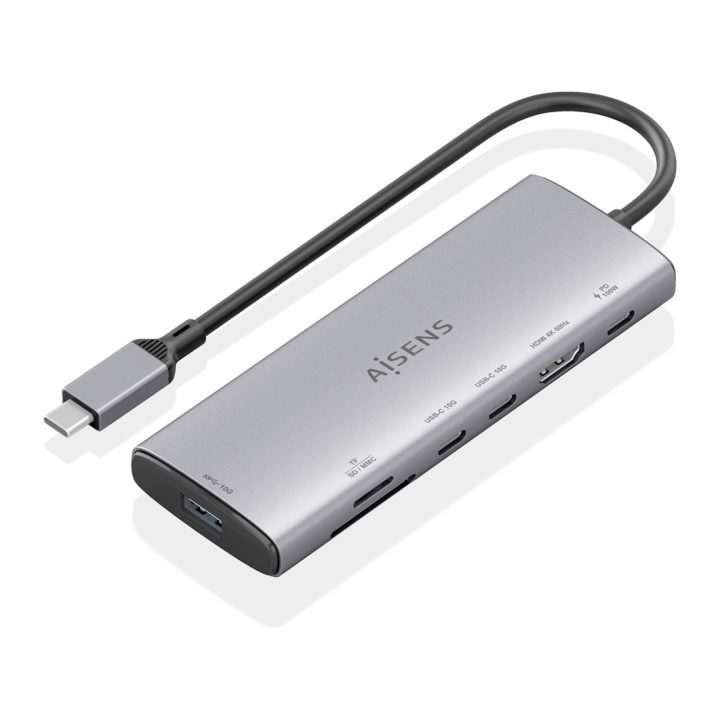 AISENS USB-C Dock 7 em 1, USB-C para 1xHDMI, 1xUSB-A 10G, 2xUSB-C…