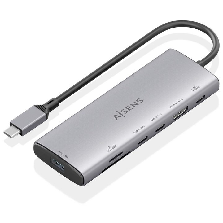 AISENS USB-C Dock 7 en 1, USB-C a 1xHDMI, 1xUSB-A 10G, 2xUSB-C 10G…