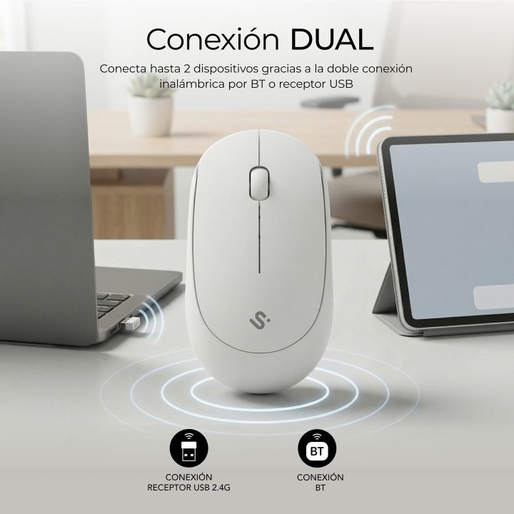 Subblim Submo Wireless Mouse - B2SW011 White