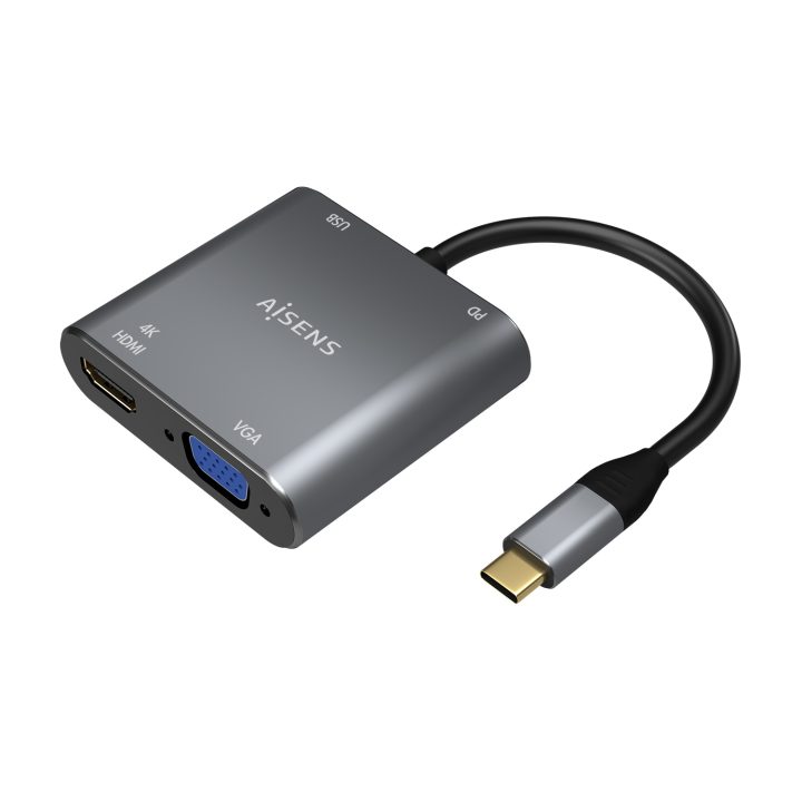AISENS Conversor USB-C para VGA/HDMI 4K/USB3.0/USB-C PD…