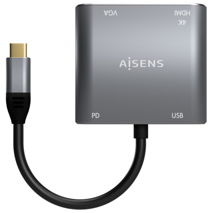 AISENS Conversor USB-C para VGA/HDMI 4K/USB3.0/USB-C PD…
