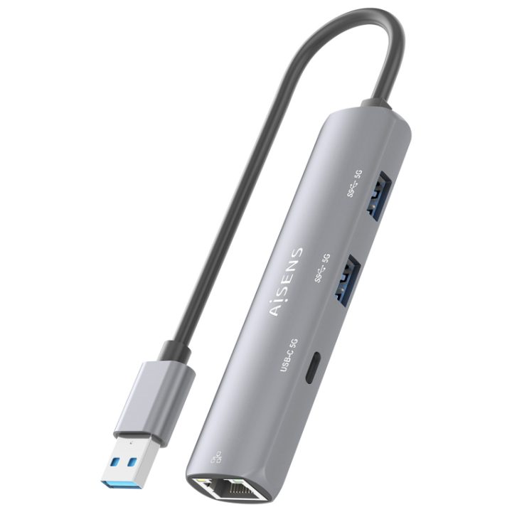 AISENS USB3.0 Dock USB-A to Gigabit Ethernet + Hub 1xUSB-C+2xUSB-A…