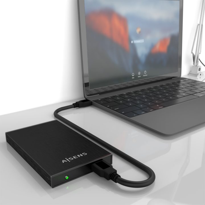 AISENS Caixa Externa 2,5″ ASE-2523B 9.5MM SATA a USB 3.0/USB3.1 GEN1…