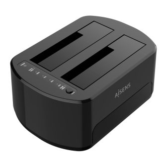 AISENS Estacion de Docking de Doble Bahia ASDS-D03B SATA 2.5/3.5 a…