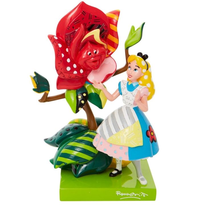 Enesco Disney Alice in Wonderland Figure Alice Talking to the Rose…