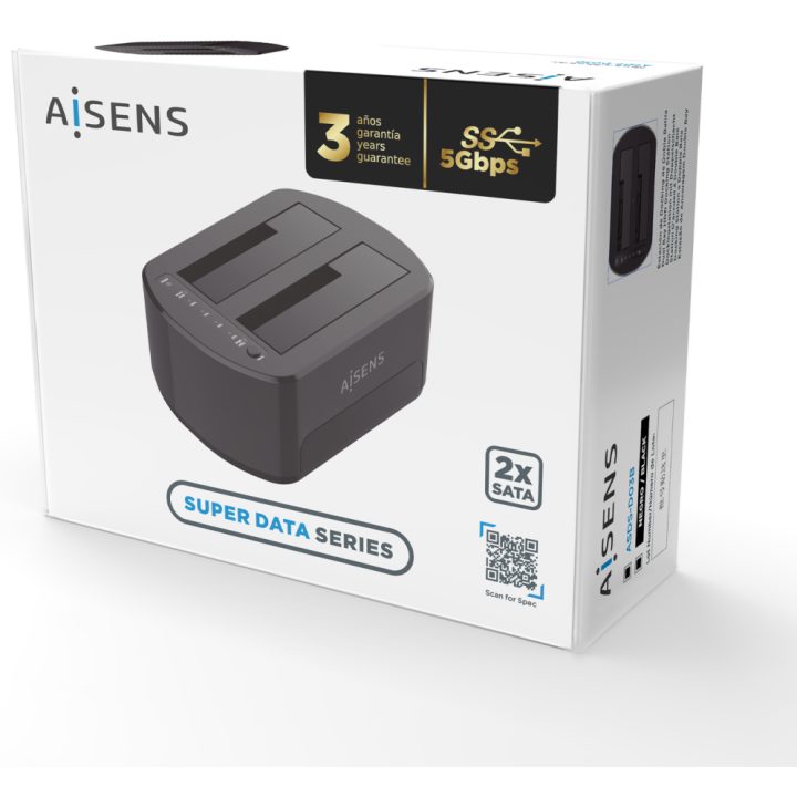 AISENS Estação de Docking de Dupla Baia ASDS-D03B SATA 2.5/3.5 para…