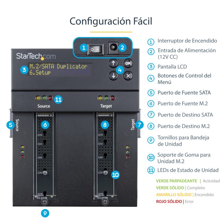 StarTech.com Standalone SATA M.2 - NVMe M.2 Storage Drive Cloner and…