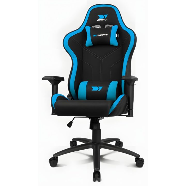 Drift DR110BL Gaming Chair, Padded Seat, Black, Blue