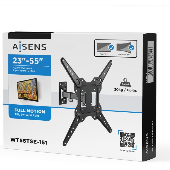 AISENS Eco Swivel, Tilting Monitor/TV Stand 30kg (2 Pivots) for…