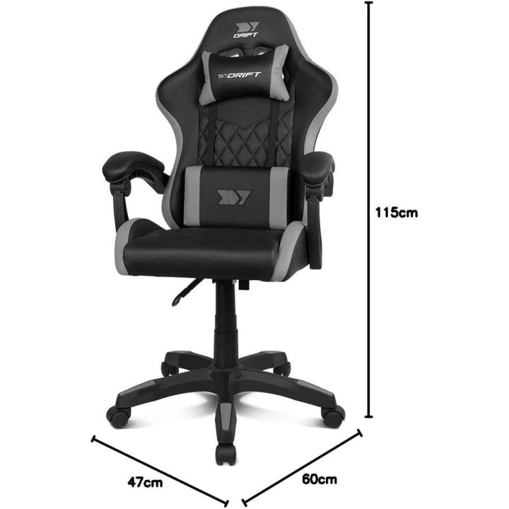 Cadeira Gaming Drift DR35 Preto-Cinzento 100 kg (DR35BG)