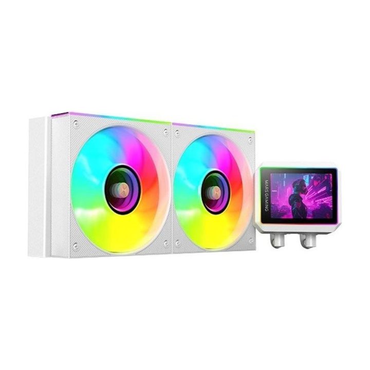 Mars Gaming ML-VISIONII240W All-in-One Liquid CPU Cooler 12 cm White…