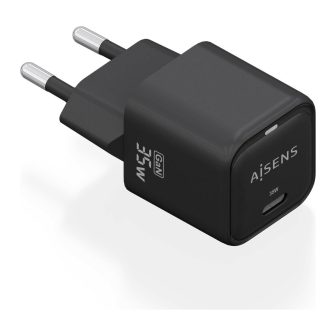 AISENS GaN Charger 35W, 1xUSB-C PD3.0 QC4.0, Black