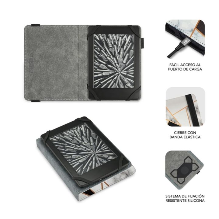 Subblim clever ebook case 6 inch black marble cover (SUBCUE-1EC011)