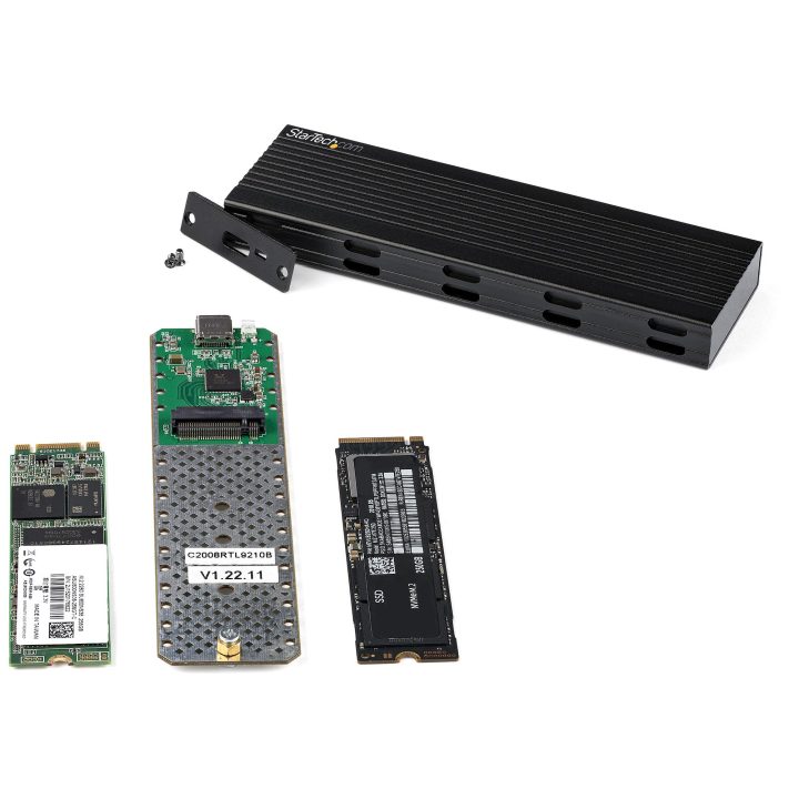 StarTech.com 10Gbps USB-C to NVMe M.2 or SATA M.2 SSD External…