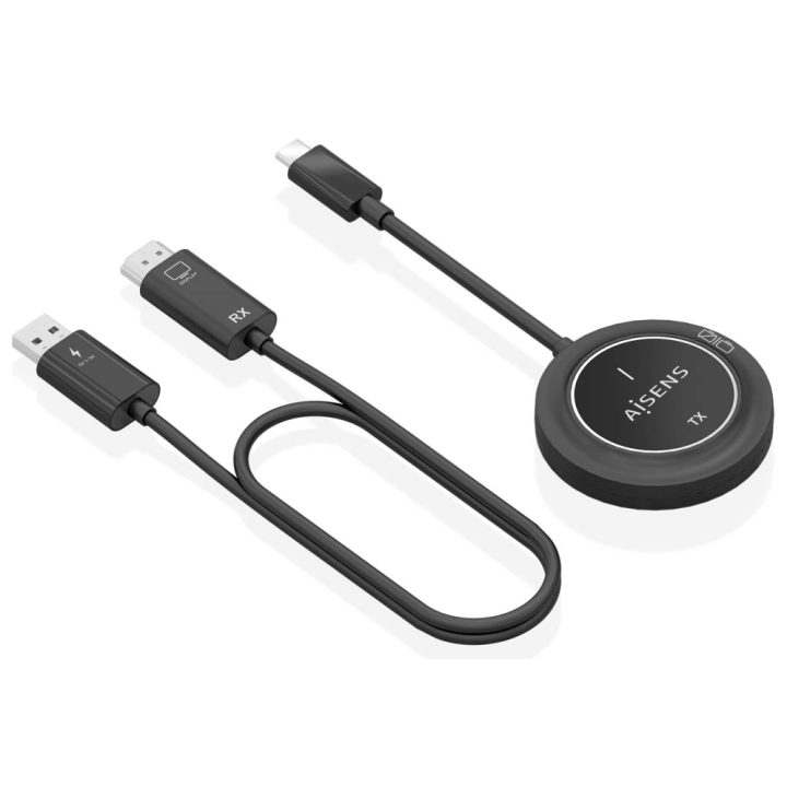 AISENS Wireless USB-C to HDMI 1080P 30m, Black
