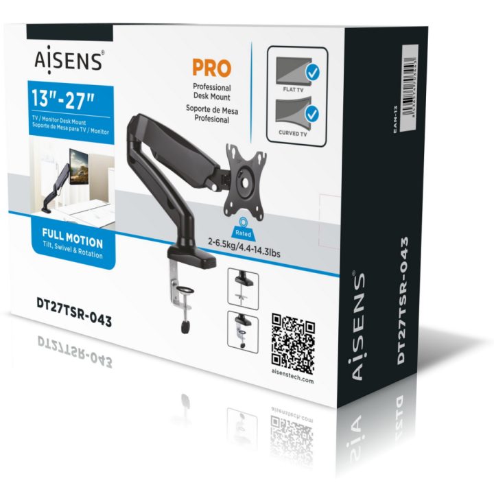 AISENS DT27TSR-043 suporte para monitor 32" Secretária Preto