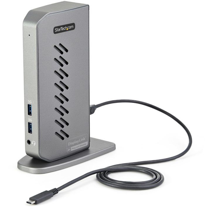 StarTech.com USB-C or USB-A Dock - Universal Hybrid USB 3.0 Docking…