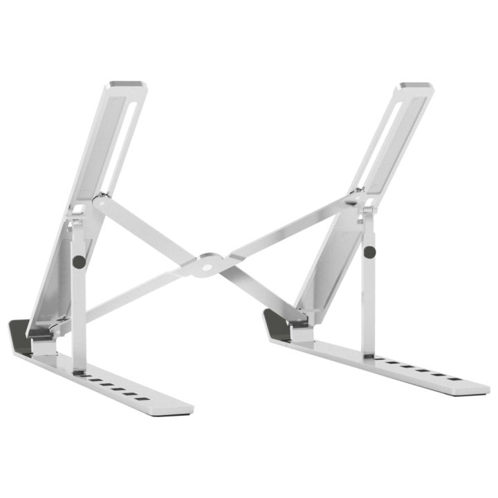 AISENS Adjustable Desktop Stand for Laptop / Tablet, Silver