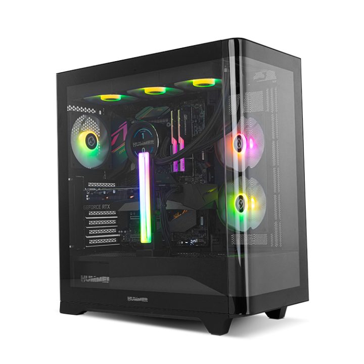 NOX Mid-Tower HUMMER ETHER Curved Glass Black (NXHUMMERETHERBK)