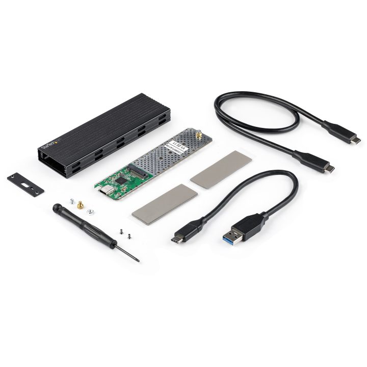 StarTech.com 10Gbps USB-C to NVMe M.2 or SATA M.2 SSD External…