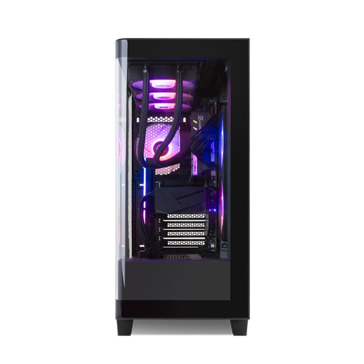 NOX Semitorre HUMMER ETHER Cristal Curvo Negro (NXHUMMERETHERBK)