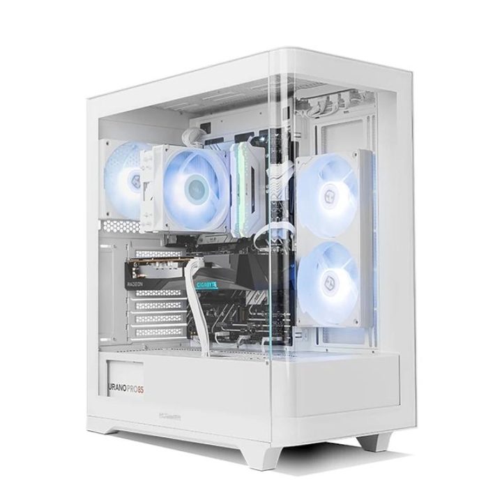 NOX Semitorre HUMMER ETHER Vidro Curvo Branco (NXHUMMERETHERWH)