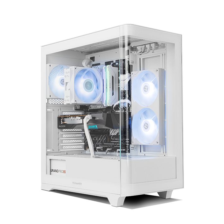 NOX Semitorre HUMMER ETHER Vidro Curvo Branco (NXHUMMERETHERWH)