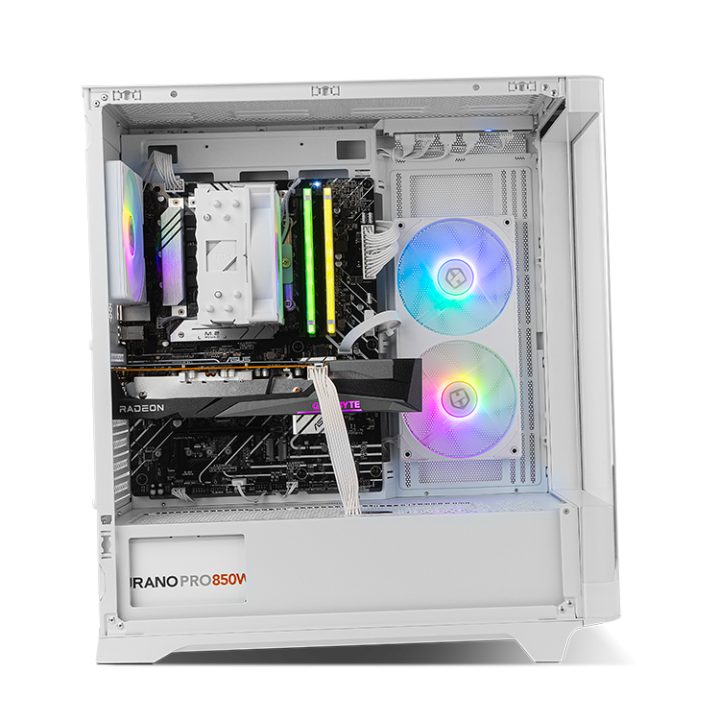 NOX Semitorre HUMMER ETHER Vidro Curvo Branco (NXHUMMERETHERWH)