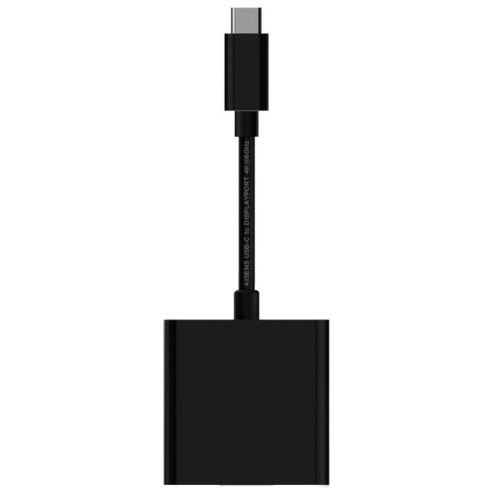 AISENS USB-C to DisplayPort Adapter, 4K@60Hz, USB C/M - DP/H, Black…