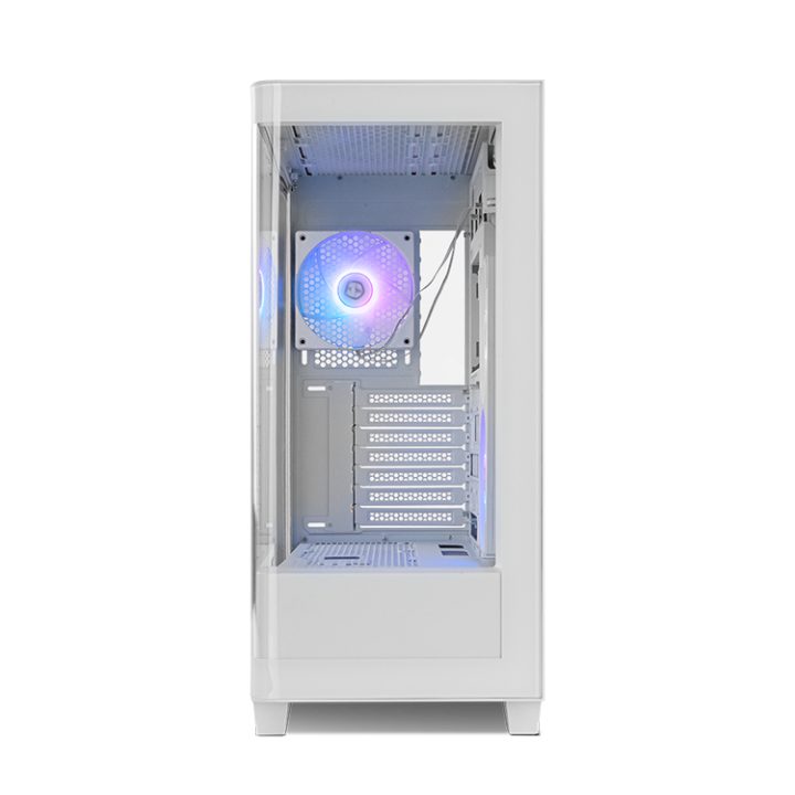 NOX Mid-Tower HUMMER ETHER Curved Tempered Glass White…