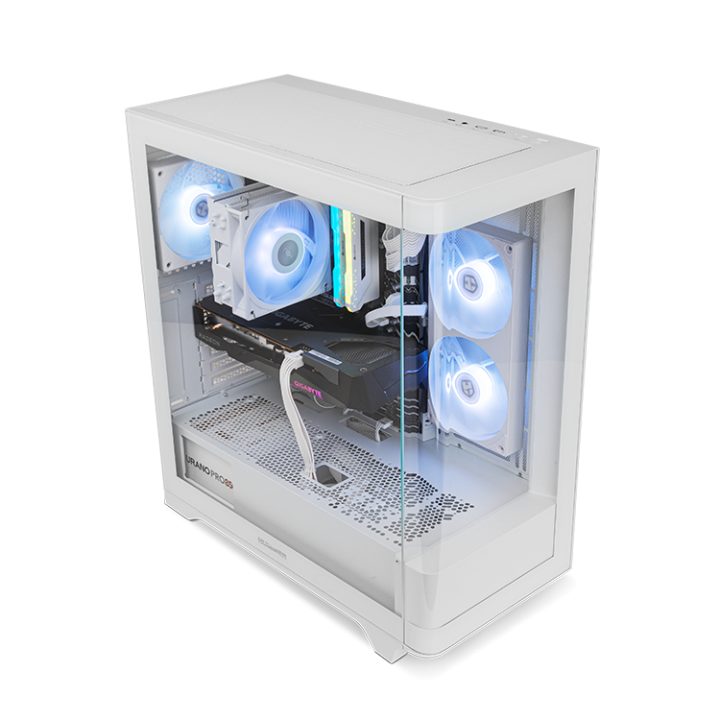 NOX Semitorre HUMMER ETHER Cristal Curvo Blanco (NXHUMMERETHERWH)