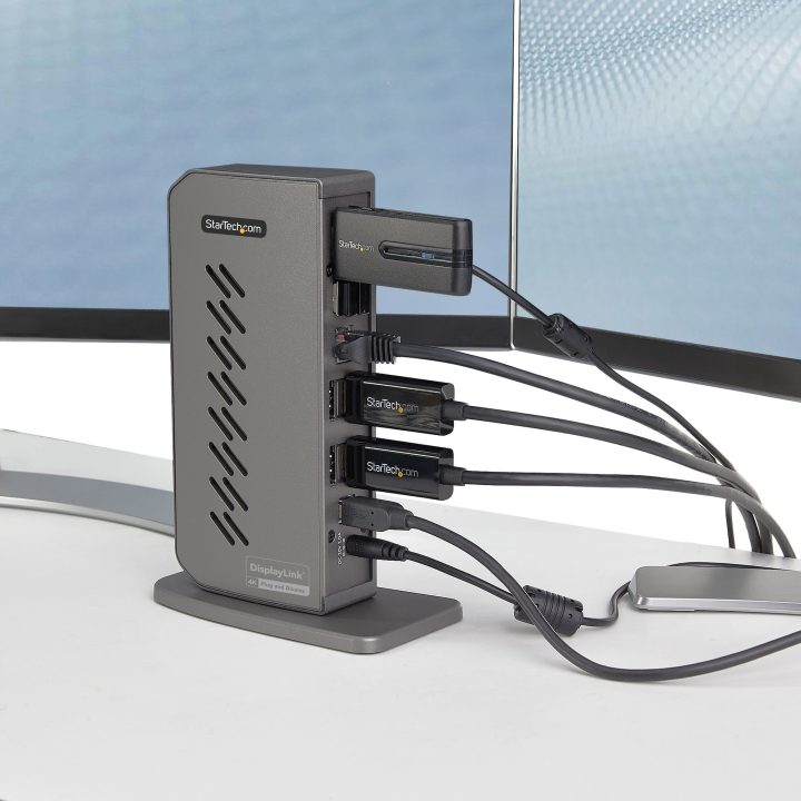 StarTech.com USB-C or USB-A Dock - Universal Hybrid USB 3.0 Docking…