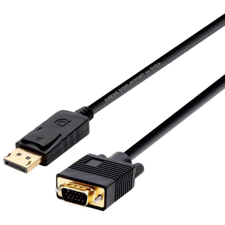 AISENS A125-0365 DisplayPort to VGA D-SUB Video Cable Adapter 2 m…