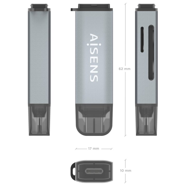 AISENS Leitor de Cartões SD, Micro SD, MMC, RS-MMC, MMC Micro, USB-C…