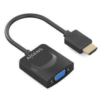 AISENS Conversor HDMI a SVGA, HDMI A/M-SVGA/H, Negro, 15сm