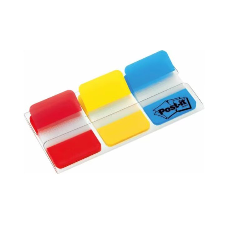 3M Post-it Index Flags 25mm Strong 66 Tabs 3 Colors 686-RYB adhesive…