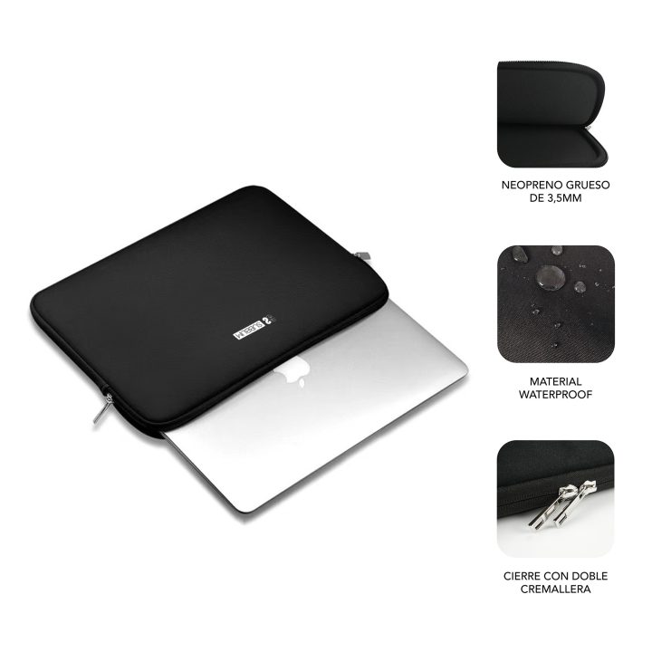Subblim business laptop sleeve neoprene v2 for 14-inch laptop black…