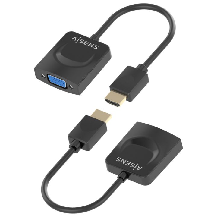 AISENS Conversor HDMI para SVGA, HDMI A/M-SVGA/H, Preto, 15 cm
