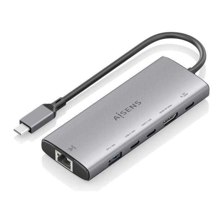 AISENS USB-C Dock 6 em 1, USB-C para 1xHDMI, 1xRJ45, 1xUSB-A 10G…