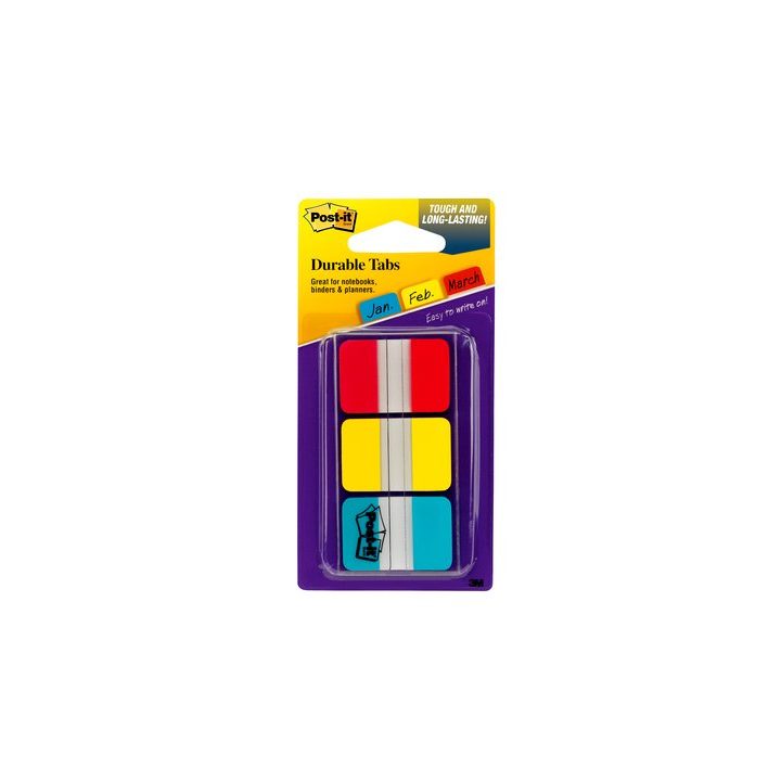 3M Post-it Index Flags 25mm Strong 66 Tabs 3 Colours 686-RYB pestaña…
