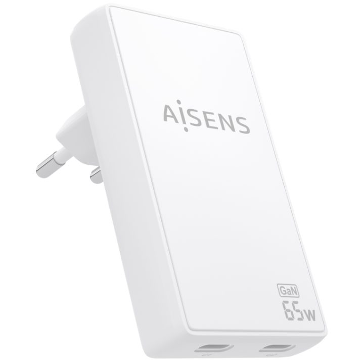 AISENS Carregador de Parede GaN Ultra Fino 65W, 2xUSB-C PD3.0 QC4.0…