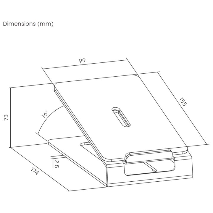 AISENS Suporte Universal de Mesa para Colunas, Preto