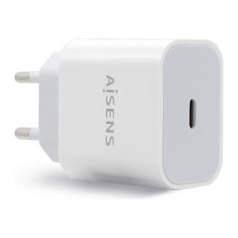 AISENS Cargador USB-C PВ3.0 1 Puerto 1x USB-C 20 W, Blanco