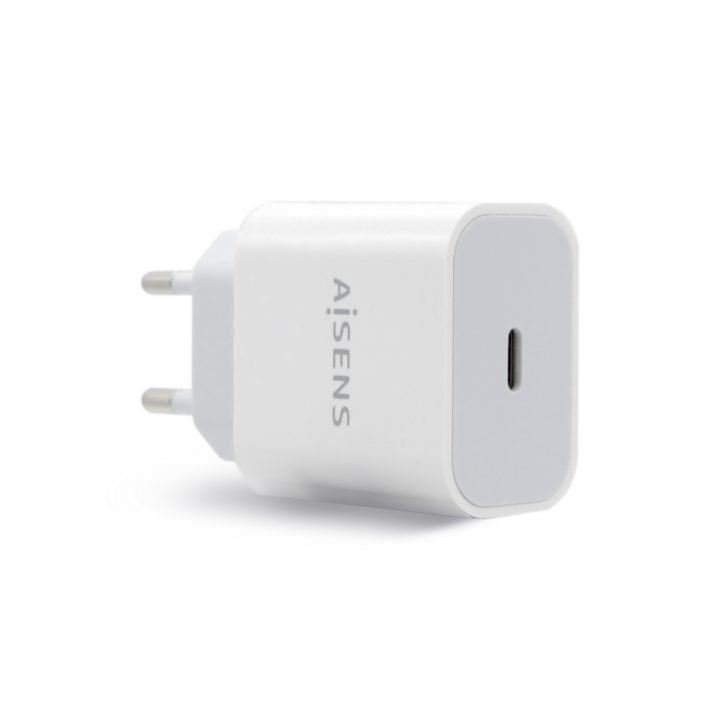 AISENS Carregador USB-C PВ3.0 1 Porta 1x USB-C 20 W, Branco